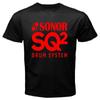 Черная футболка унисекс с логотипом Sonor Drum System