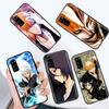 Black Case for iPhone 16 15 Plus 14 13 12 11 Pro 8 6 SE XR XS Max P30 Nova 5T Y5P Y6 Y7 Y8P Y9 Realme C30 C33 C31 W-61 Echigo BLEACH