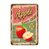 Винтажная жестяная табличка Apple Настенное искусство, Всегда свежий Ретро Металлический плакат, Премиум качество Кухонный/Домашний декор, Сельская иллюстрация фруктов