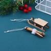 1/12 Dollhouse Miniature Sleigh Sled Ski Poles Pendant Dollhouse Christmas Scene Decoration Dolls House Xmas Accessories