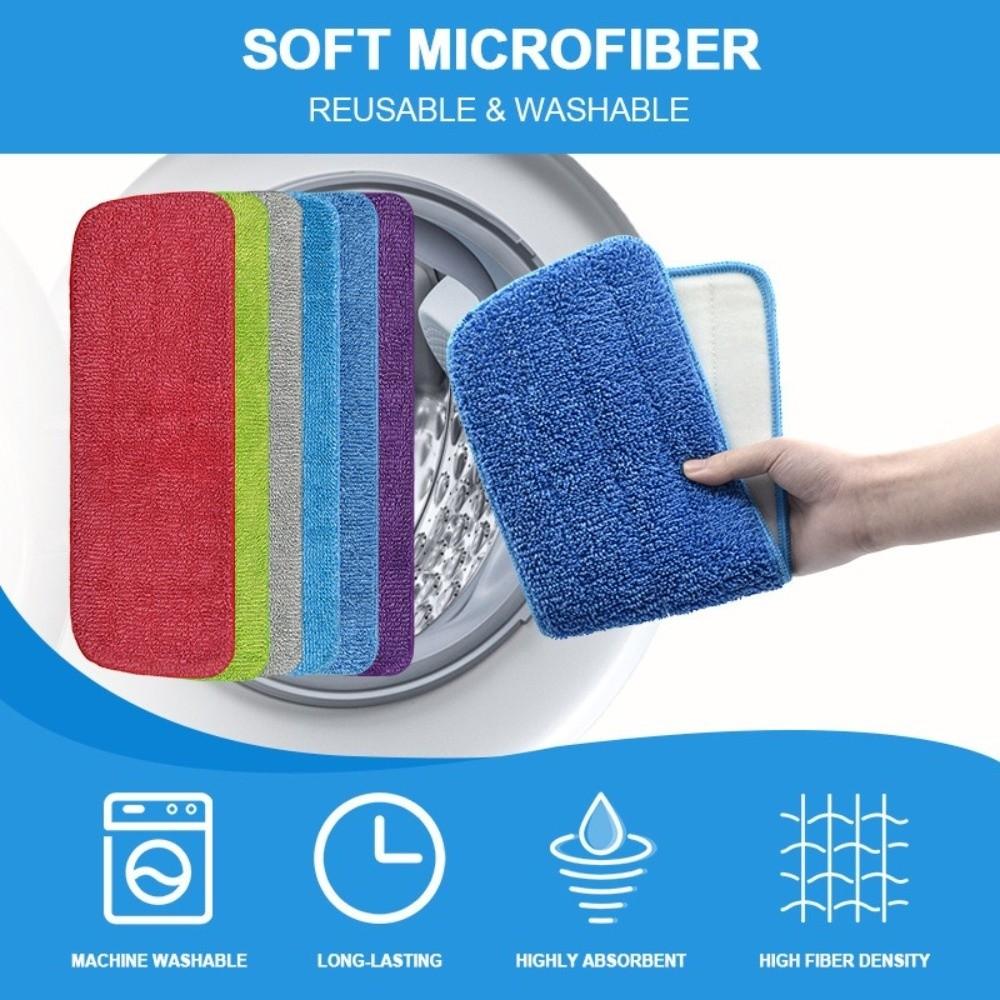 4 pieces/set Soft Mop Replacement Cloth Washable Cleaning Cloth Reusable Flat Mop Cloth Living Room