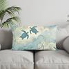 Home Decor Sea Turtles and Wavy Pattern Suitable For Sofa Bedroom Car Pillow Cover Cushion Rectangular Back Cushion