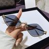 New Fashion Outdoor Uv400 Sunglasses Neutral Fashion Metal Half Frame Glasses Outdoor Uv Protection Travel Beach Sunglasses