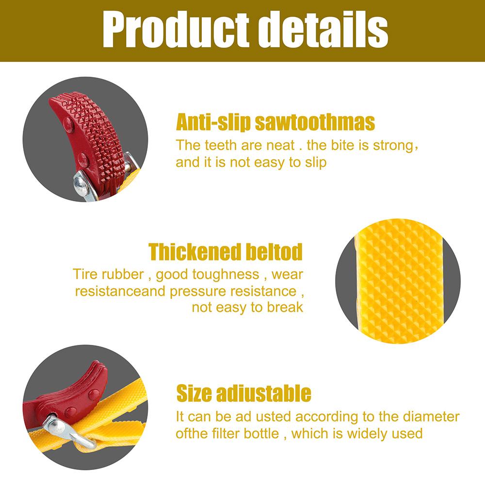 Chain Oil Filter Oil Filter Wrench Adjustable Strap Opener Belt Wrench Oil Filter Puller Strap Spanner