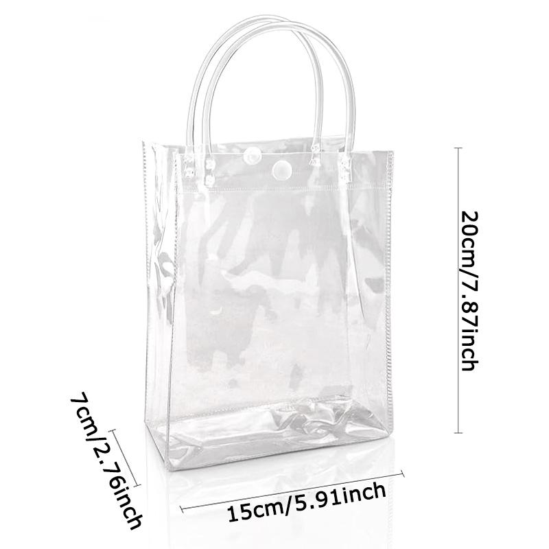 WTEMPO 12 шт 15*7*20 см прозрачные подарочные сумки из ПВХ прозрачные подарочные сумки для вечеринок многоразовые сумки для хранения продуктов идеально подходят для свадьбы дня рождения вечеринки