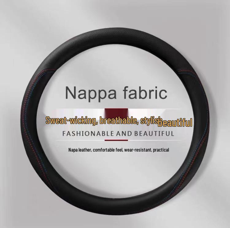 Ideal Steering Wheel Cover: Genuine Leather, Anti-slip, Sweat-absorbent, Ultra-thin Grip for L6 L8 L7 L9 i6 i8 MEGA