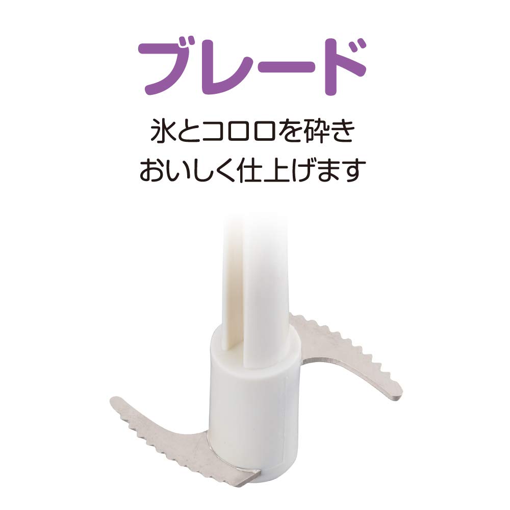 Электрическая машинка для приготовления мороженого Doshisha Kororo Dancing Sweets Maker UHA Mikakuto Специальный рецепт в комплекте Белая DCFZ-20