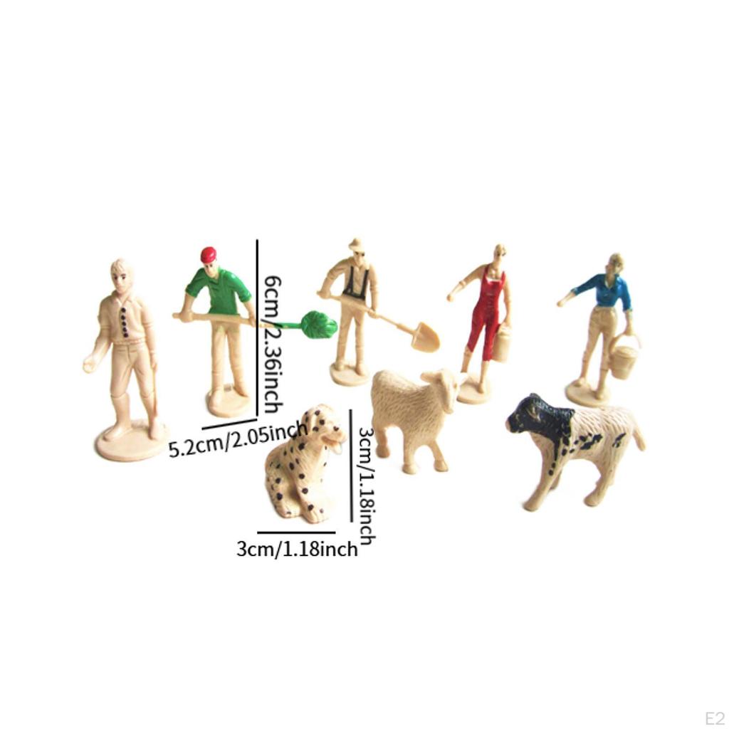 8x Prehistoric Animal Model Action Figures Desktop Decor Miniature Ranch Simulation