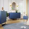 (=WF290543AAB) Nightstand, Night Cabinet Side Table, Navy Blue, Sofa Table Matching Any Bed and Bedroom - H50/B35/T35 cm