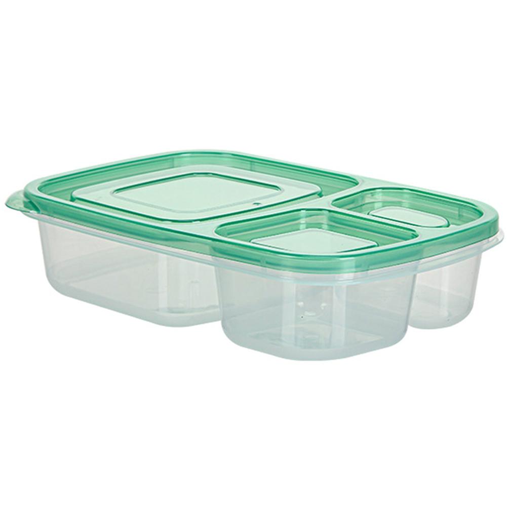 Ланч-бокс для микроволновой печи с 3 отделениями, столовая посуда, контейнер для хранения продуктов, детский школьный офисный портативный полипропиленовый контейнер для бенто большой емкости