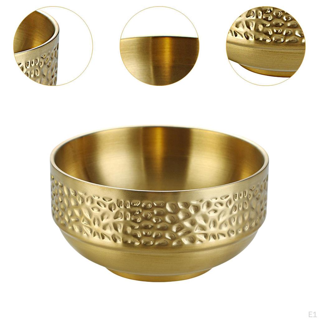 Двухстенная металлическая сервировочная миска для десерта, многофункциональная, с нескользящим покрытием, для смешивания соусов