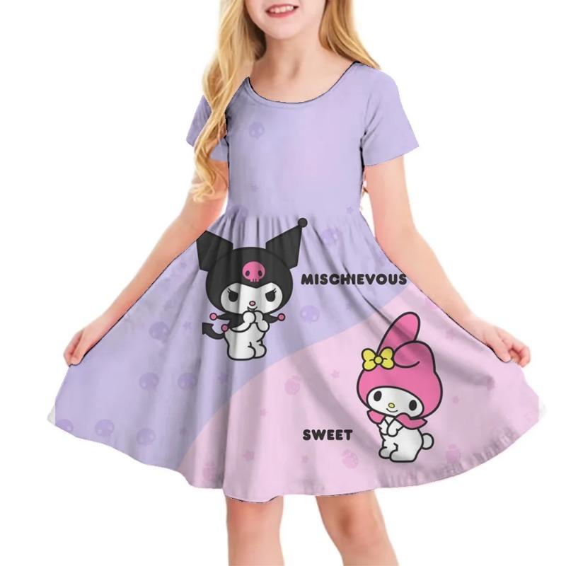 3D-печать Sanrio Hello Kitty Модный Мультяшный Узор Милый Короткий Рукав