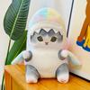 Милая, забавная плюшевая игрушка-кошка-трансформер (25-40 см). Прекрасный подарок для девочек и детей. Плюшевая игрушка-кошка-трансформер в виде акулы. Кавайная.