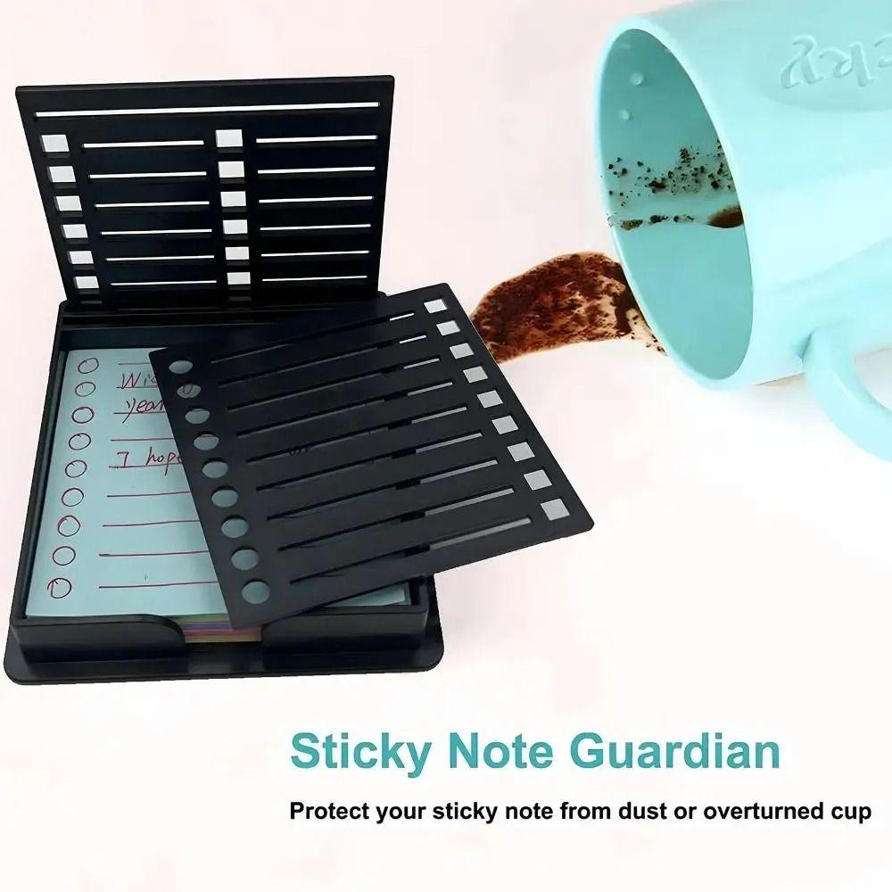 with Template Sticky Note Stencil Multi Purpose Notepad Dispenser Sticky Note Holder Set Desk