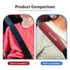 Car Seat Belt Shoulder Cover Leather Shoulder Protector Pad For Alfa Romeo 159 Giulietta 156 147 Giulia Mito GT Stelvio Spider ert853