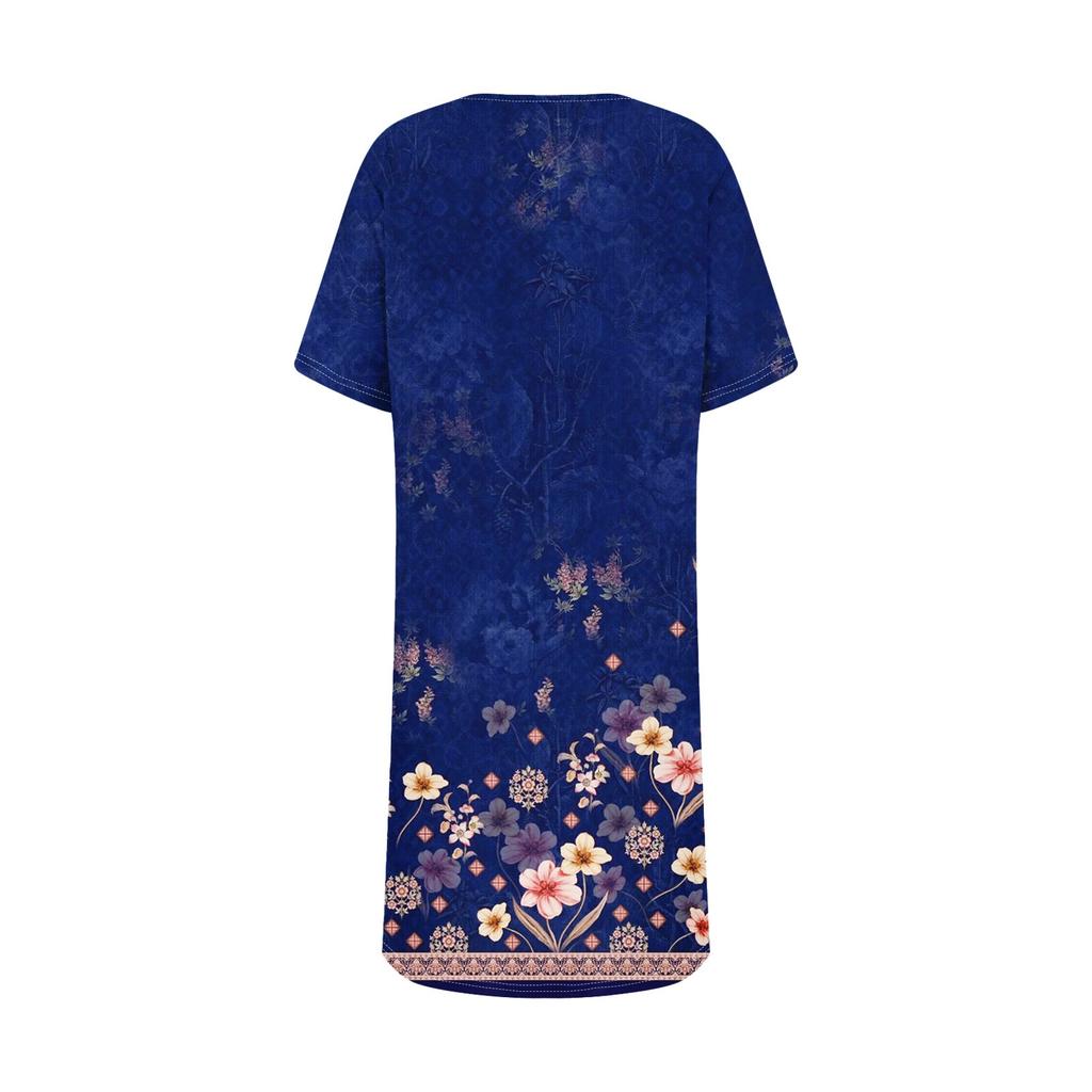 Женские летние платья с коротким рукавом, льняные повседневные футболки, пляжные платья-миди, сарафаны с карманами