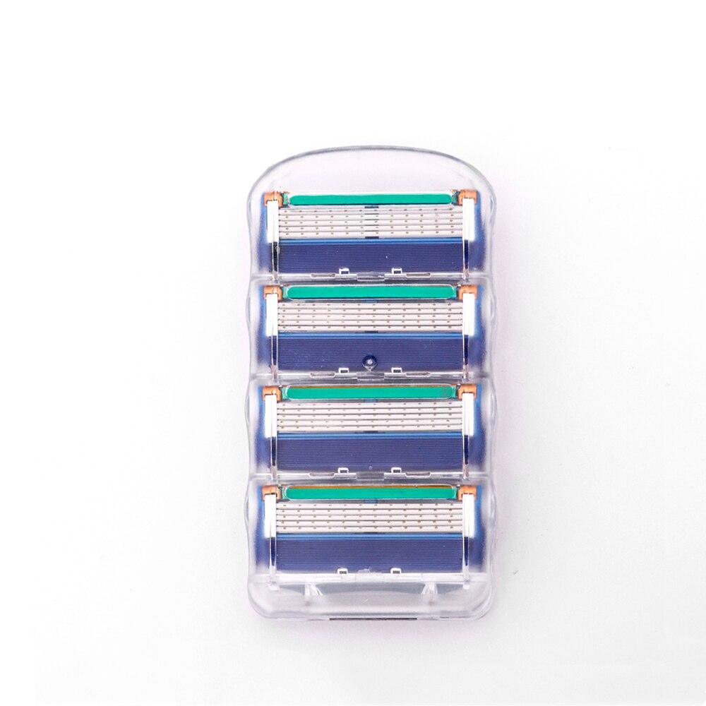 New 8pcs/lot Excellent Shaving 5 Layers Razor Blades Compatible for Gillettee Fusione For Men Face Care