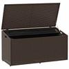 VidaXL Garden Storage Box Brown 110x50x58 Cm Woven Resin, Garden Storage Chest, Storage Box of 4104070