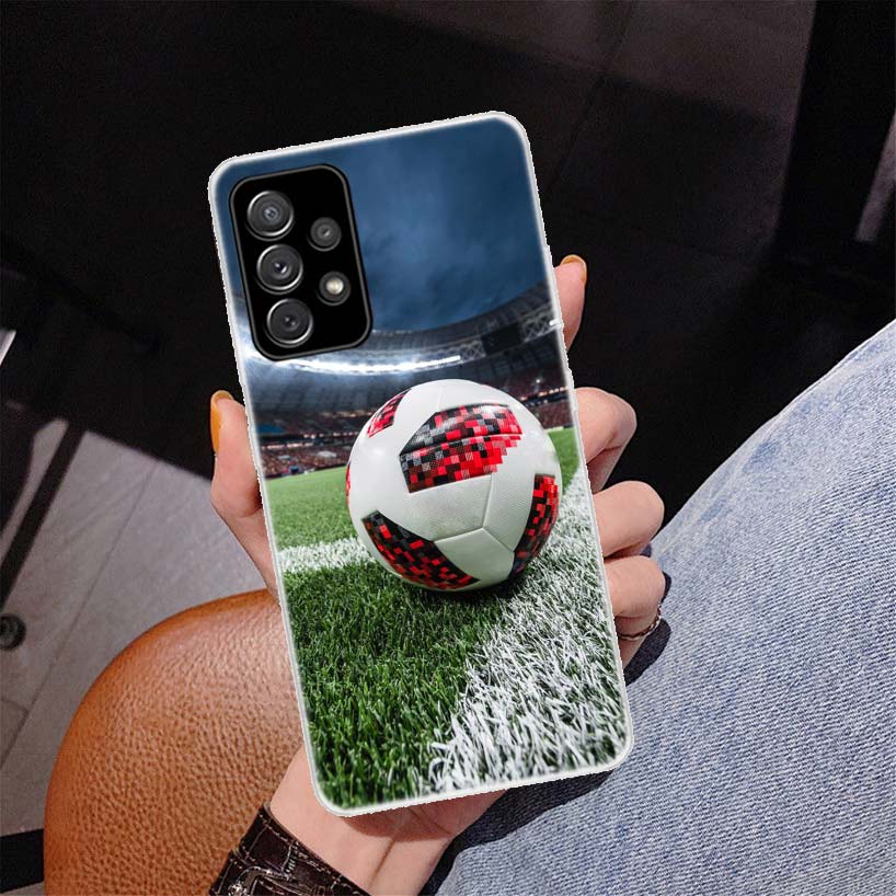Чехол для телефона с дизайном футбольного мяча для Samsung Galaxy A53 A52 A73 A72 A12 5G A13 A22 A23 A32 A33 A02S A03S A42 A43 A50