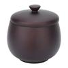 Sour Jujube Wood Condiment Jar Japanese Safe Dustproof Classic Flip Top Spice Jar for KitchenBlack