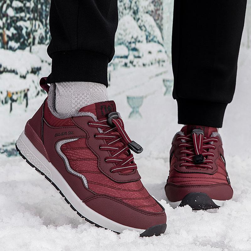 Foreign trade waterproof walking shoes cotton shoes elderly shoes velvet parents shoes middle-aged and elderly casual sports shoes non-slip snow shoes