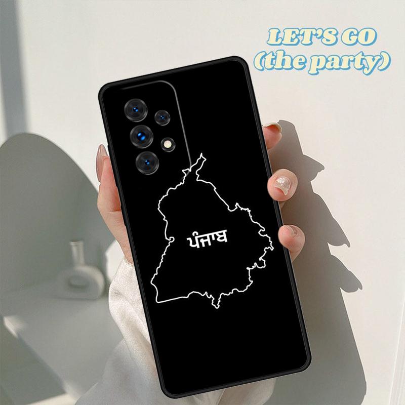 Карта штата Пенджаб Контур чехол для телефона Для Samsung Galaxy A42 A31 A40 A51 A71 A32 A80 A91 A52 A72 A73 A20e A21S A50 A70 A11 A12 Чехол