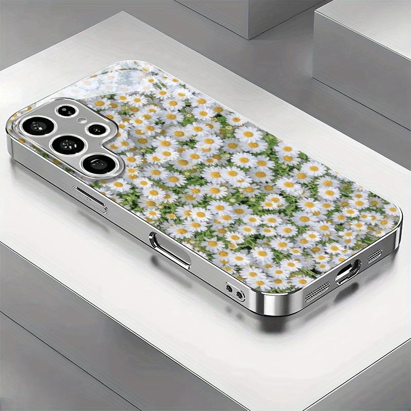Гальванизированный золотой новый чехол для телефона для Samsung Galaxy S26 Ultra S25 Plus S24 S23 S22 fe закаленное стекло Художественные текстурные узоры