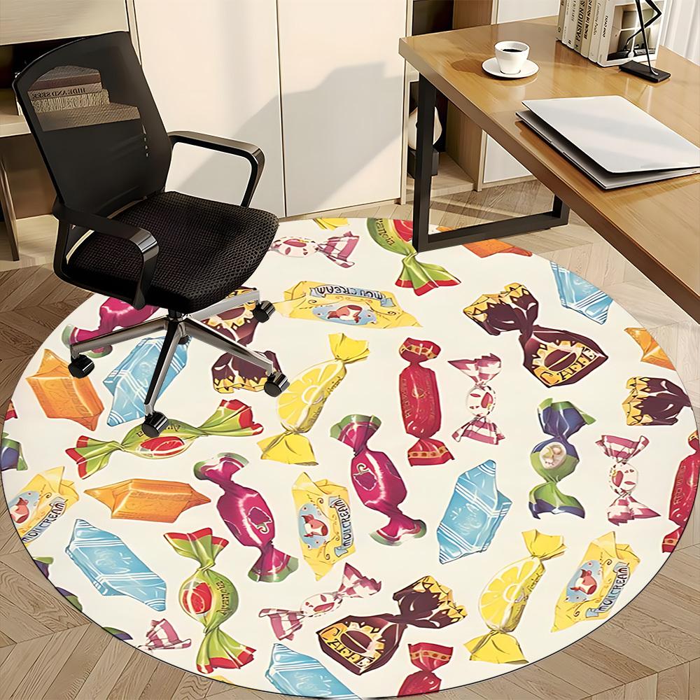 1pc Sweets Chair Carpet for Office - Durable, Ideal for Chair Mats, Stylish & Functional Decorative Rug yy260130095