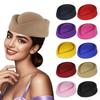 Формальные цилиндры Однотонный фетровый берет Универсальная шляпа стюардессы Женский головной убор
