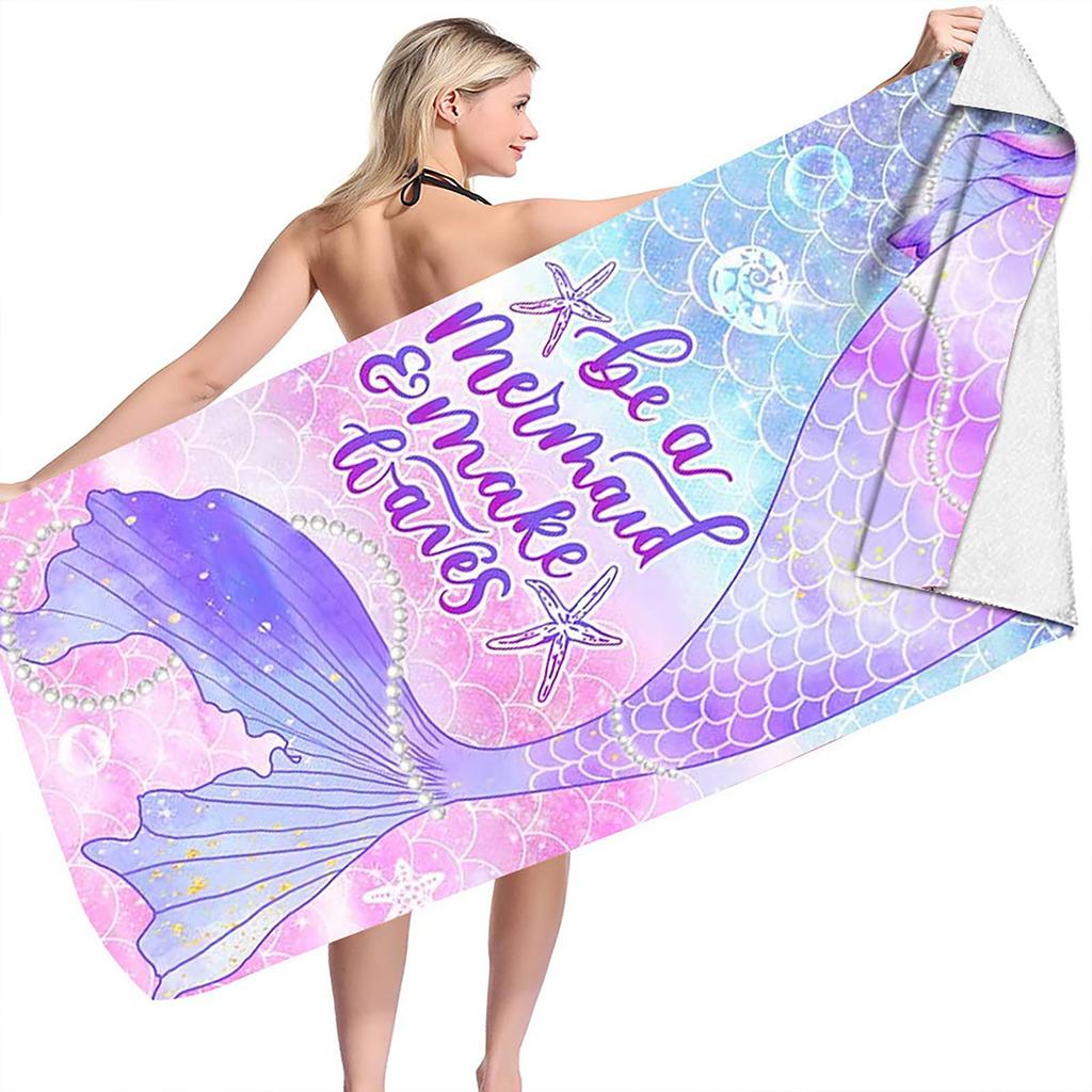 Microfiber Beach Towels Sand Quick Dry Printed Beach Towel Lightweight Camp Pool Blanket