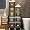 Bathroom Storage Cabinet 4/5 Tier Waterproof Toilet Paper Storage Cabinet Narrow Tall Cabinet Storage Rack Shelves Corner Shelf