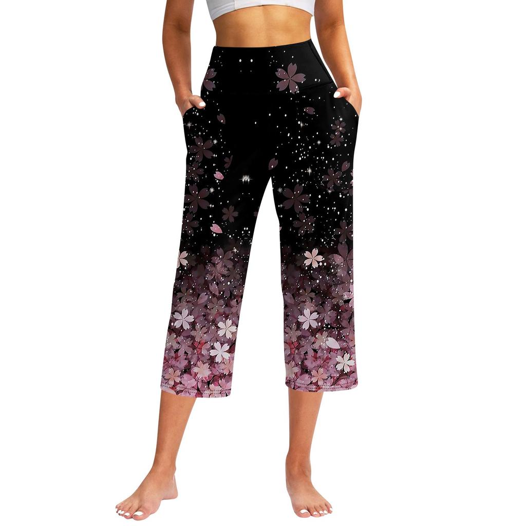 Женские повседневные брюки с карманами и высокой талией, спортивные штаны Seven Pants