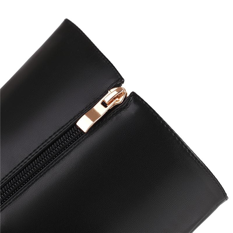 Женские сапоги на высоком каблуке осень и зима новые водонепроницаемые толстые каблуки однотонные средние сапоги универсальные сапоги большого размера