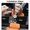 Car Auto Tidy Storage Bag Coin Bag Air Vent Hanging Phones Case Organizer Holder Pounch Box Faux Leather Storage Boxs Car Universal Organizer