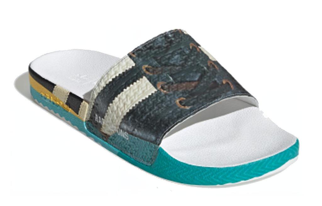 Шлепанцы Adilette Raf Simons x Adilette Samba Adidas Originals 'Trompe L'oeil' EE7959