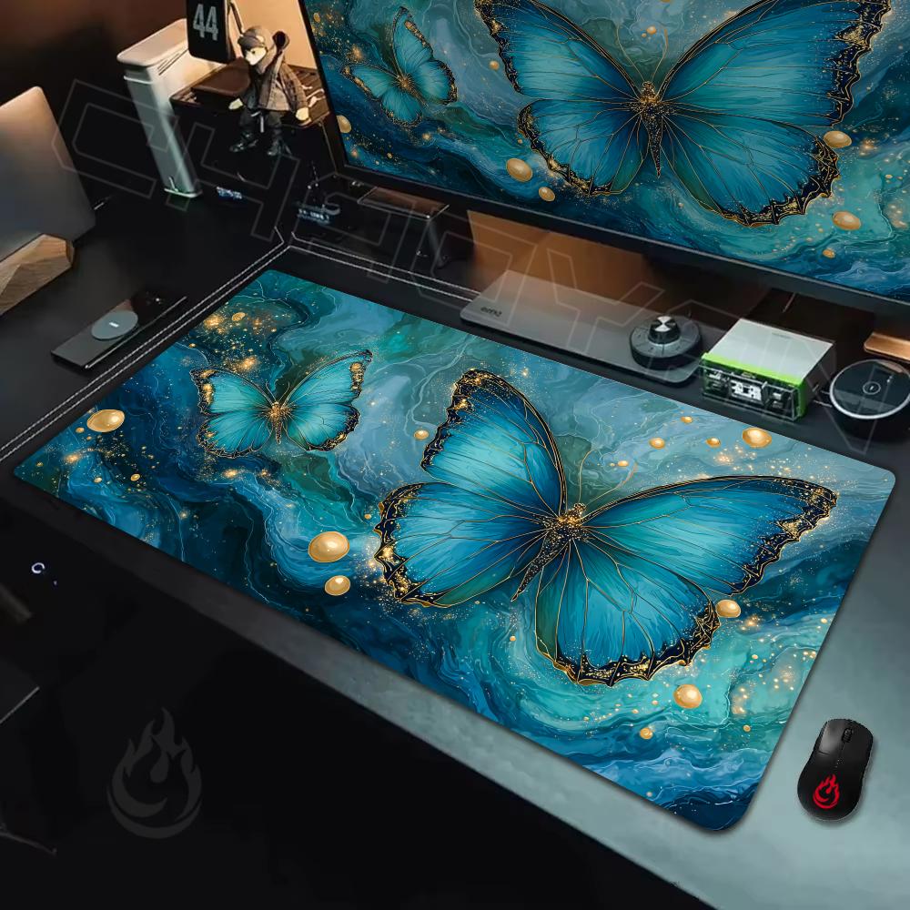 Pearls And Butterflies Mouse Pad Large Computer Office Game Table Mats Rubber Antislip Xxl Mouse Mat Hdp Long Desk Pads