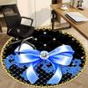 1pc Elegant BowChair Carpet for Office, Indoor Non-Slip Washable Polyester Fiber Carpet, Mat For Office, Machine Washable