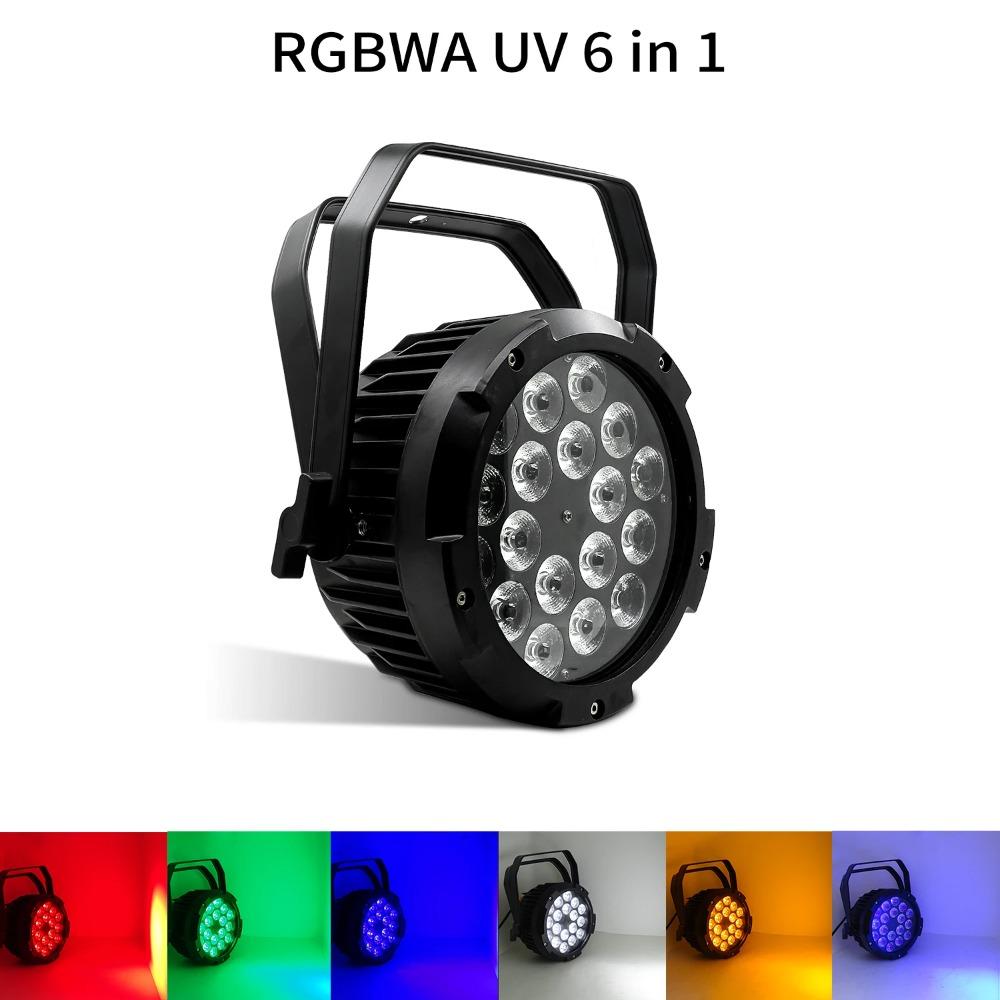 EU STOCK DMX512 IP65 Waterproof Led Par Light 18x18W RGBWAUV 6in1Control Professional Stage DJ Equipment Disco Outdoor Wash