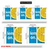 2pcs 2D flat printing Scene Curtains Lemon Citrus Fruit Slice Polyester Without Electricity Family Party Use for Holiday Family