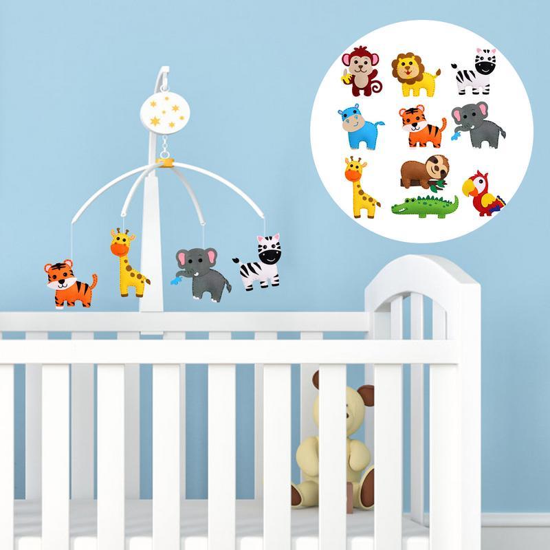 Набор для рукоделия с животными, лесные существа, сделай сам, Вышивание из фетра, плюшевые животные для детей, начинающих, обучающий набор для шитья, детская художественная игрушка