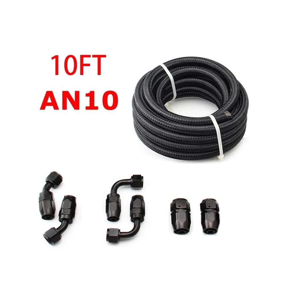 3M AN10/AN8/AN6 CPE масляные топливные фитинги конец шланга 0+45+90+180 градусов комплект масляного адаптера AN6 плетеный масляный топливный шланг с зажимами