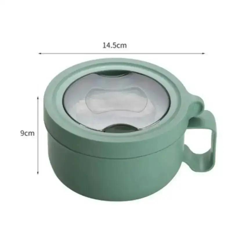 450ml Stainless Steel Food Insulation Bucket Portable Folding Tableware Student White-collar Lunch Box Sealed And Leak-proof