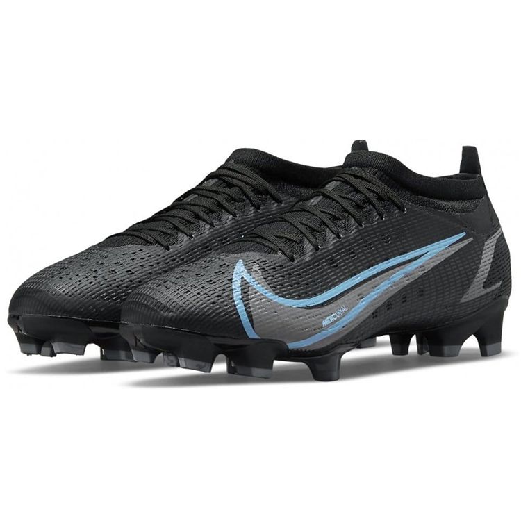 Nike Mercurial Vapor 14 Pro FG Black Photo Blue Мужские кроссовки Железно-серые CU5693-004