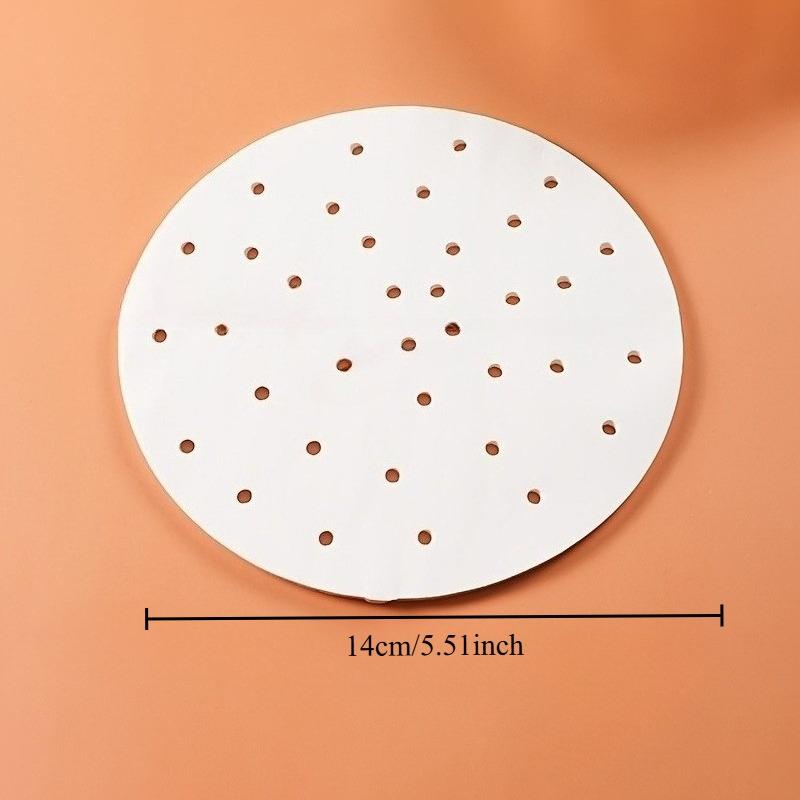 100 шт 24 см/9,45 дюйма, Одноразовая маслостойкая водонепроницаемая бумага для выпечки печенья, аэрофритюрницы, гриля, корзины для приготовления на пару