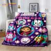 Cute Gabbys Dollhouse Cartoon Blanket,Soft Throw Blanket for Home Bedroom Bed Sofa Picnic Travel Office Rest Cover Blanket Gift