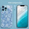 Light Blue White Lace phone case for iphone 17 case for iphone 17 pro max cover Glass for iPhone 17 16 15 14 13 12pm Pro Plus