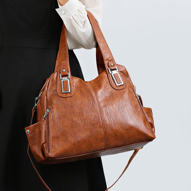 Новая модная большая сумка, ручная сумка-тоут, большая вместимость, универсальная, через плечо