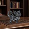 Загадочная статуэтка черной кошки 15x15x5,5 см, смола, декор для дома, готическая, ведьминская, алтарь, украшения на Хэллоуин