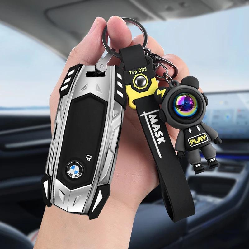 Car Key Case Cover Shell Fob For BMW i7 X7 G07 LCI iX I20 X1 U11 7 Series G70 G09 XM U06 G81 Energy 2023 Accessories EV2