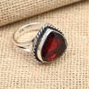 Red Garnet Gemstone Handmade 925 Solid Sterling Silver Jewelry Pretty Ring For Women